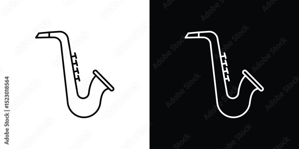Canvas Prints saxophone icon graphic vector set for ui design