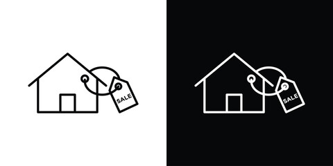 Selling or rent home icon Graphic vector set for ui design