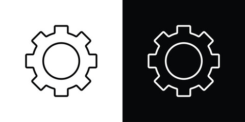 Settings button icon Graphic vector set for ui design