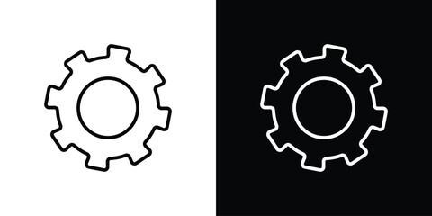 Settings gear icon Graphic vector set for ui design