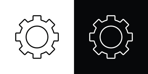 Settings icon Graphic vector set for ui design
