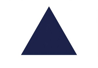 Fototapeta premium Dark blue triangle isolated on white background