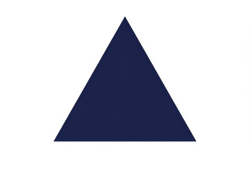 Dark blue triangle isolated on white background