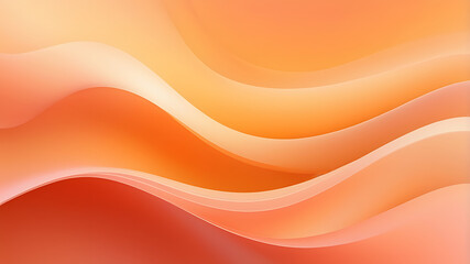 Curved Abstract Orange Red Background with Soft Gradient Layers for Modern Design and ai