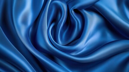 Obraz premium Abstract Blue Silk Swirls: A mesmerizing abstract image of swirling blue silk, evoking a sense of movement, fluidity, and luxury.