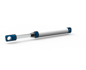 3D visualization of shock absorber strut (gas strut) for mechanical engineering.