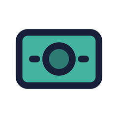 money flat line icon