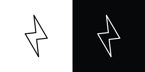Thunder bolt icon Graphic vector set for ui design