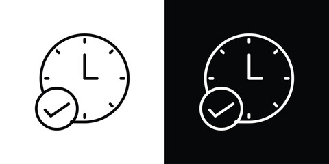 Time check icon Graphic vector set for ui design