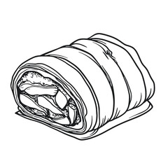 Apple strudel illustration, dessert art, baked pastry, traditional recipe, sweet treat, copy space