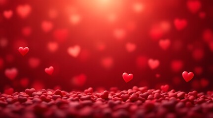 Romantic red hearts background for valentine s day