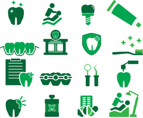 dental Icon Set - vector illustration design