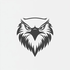 Intense eagle head graphic, stylized