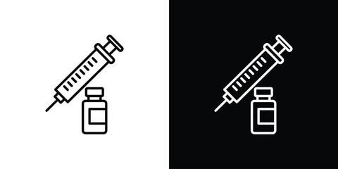 Vaccine vial icon Graphic vector set for ui design