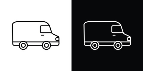 Van icon Graphic vector set for ui design