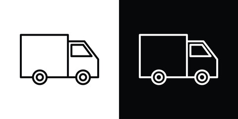 Van icon Graphic vector set for ui design