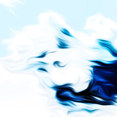 Abstract fluid art digital painting and dynamic swirling patterns with vibrant color transitions.