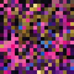 Colorful abstract mosaic background. Pixel effect. Camo and camouflage.