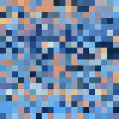 Colorful abstract mosaic background. Pixel effect. Camo and camouflage.