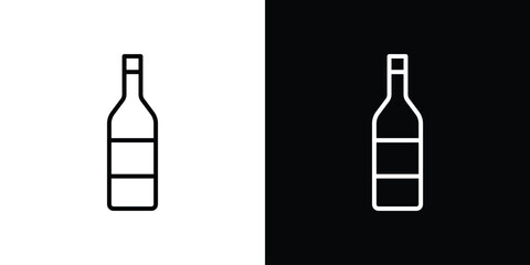Wine bottle icon Graphic vector set for ui design