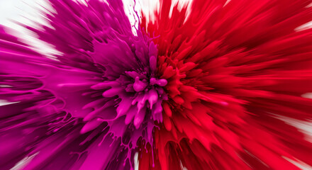Obraz premium Dynamic Color Explosion Abstract Background With Vivid Red And Magenta Splatters