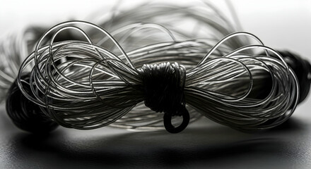 Tangled Silver Wire: An Abstract Study in Loops and Intersections