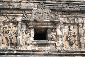 Sari wat temple stone carved in Yogyakarta Indonesia