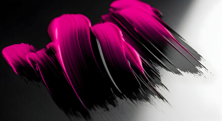 Obraz premium Vibrant Fuschia Paint Strokes Against A Dark Gradient Background
