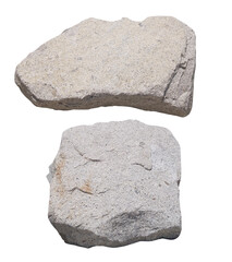 Natural Stone Texture – Flat Gray Stones on Transparent Background.