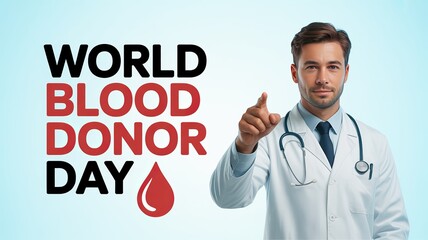 Medical professional encourages global blood donation for saving lives.
