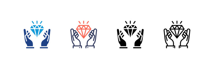 Value icon set multiple style collection