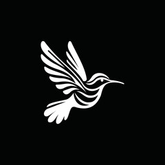 Fototapeta premium logo hummingbird An elegant, cute, abstract, modern.