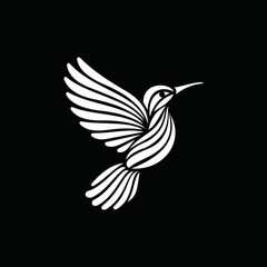 logo hummingbird An elegant, cute, abstract, modern.