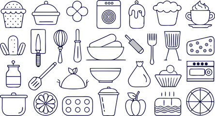 set of kitchen utensils