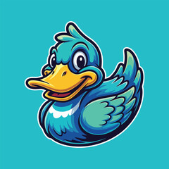 blue duck cartoon