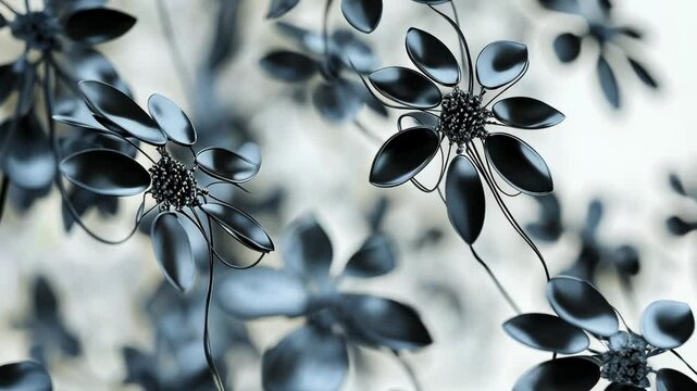 Blue and Pink Floral Ribbon Bow Vector Illustration Set for Holiday Decoration