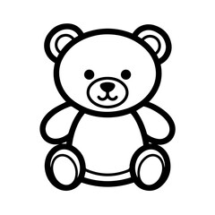 Obraz premium Adorable teddy bear illustration, perfect for children's books, greeting cards, and pediatric clinic brochures.