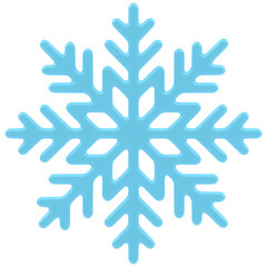 snowflake on white 3d icon in cartoon plastic style minimal isolated on transparent white background, clipping path