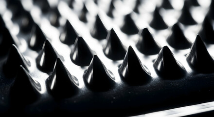 Sharp Monochrome Peaks A Patterned Surface of Repeated Triangular Protrusions
