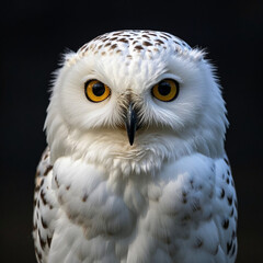 Obraz premium owl on black background
