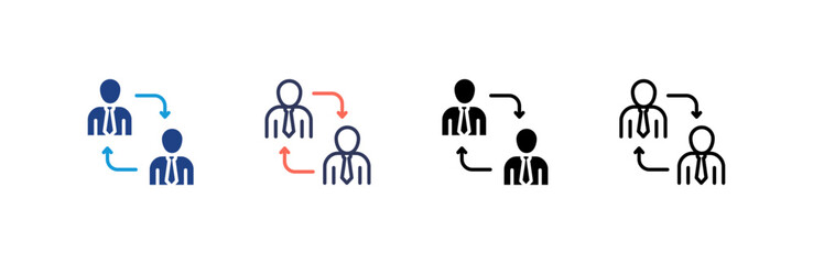 Exchange icon set multiple style collection