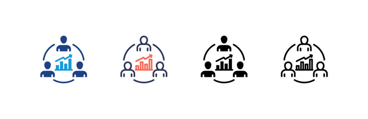 Business Team icon set multiple style collection