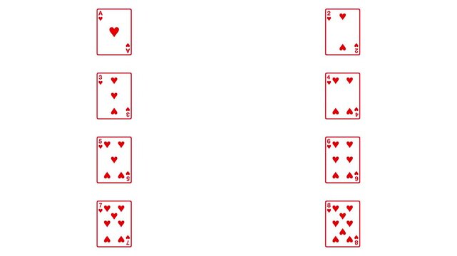 Many playing cards continuously duplicate and multiply on screen growing in number until there are more than two thousand cards visible