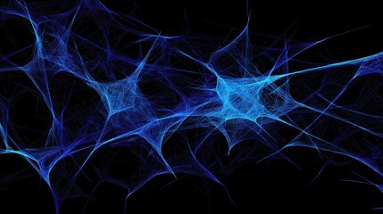 Abstract blue network web structure background