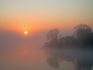 Fototapeta premium Professional photo of early morning is a new beginning, capturing the essence of the moment. Subtle artistic style