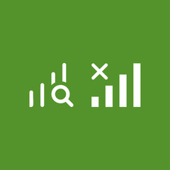 Obraz premium Network signal bar icon logo flat vector design