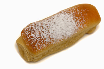 Classic Parker House Roll on White Background