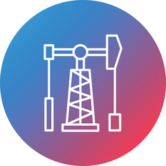 Derrick Line Gradient Circle Background Icon