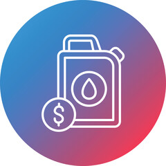 Oil Price Line Gradient Circle Background Icon