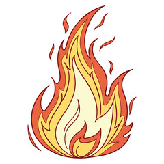 Vector emoji of a stylized flame with a vibrant orange, yellow, and red gradient. Represents heat, something being 'lit' or popular, passion, or urgency.
